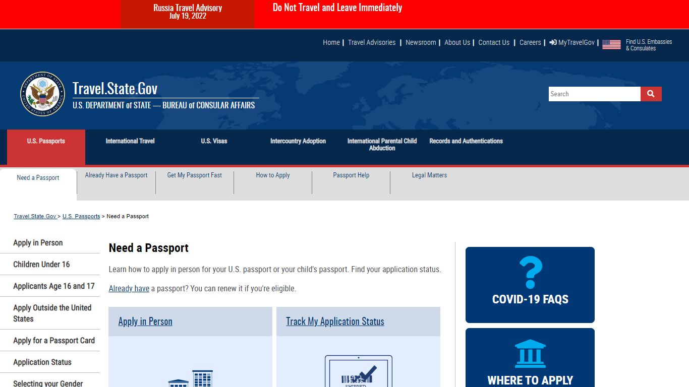 Need a Passport - United States Department of State